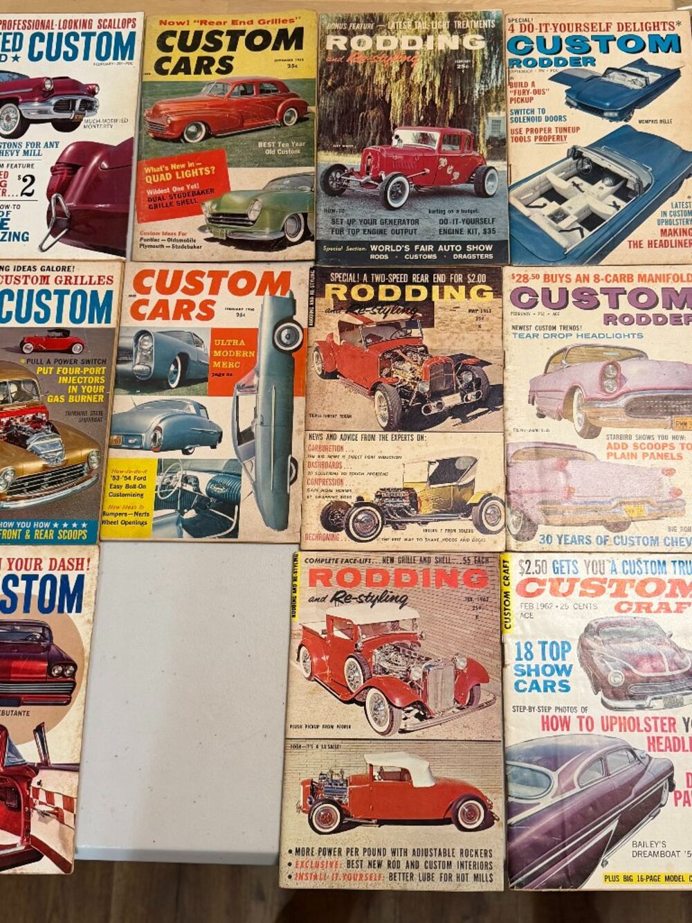 Lot of 14 Vintage Custom Rodder Speed Customs Illustrated Cars Magazines Bundle